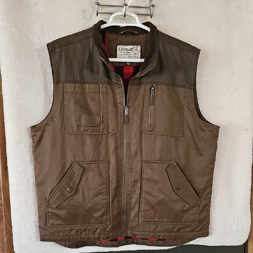 Legendary Whitetails Brown Quilted Outdoor Vest